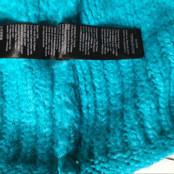 NWT Women's Topshop Mixed Stitch Roll Neck Sweater - Picture 8 of 8